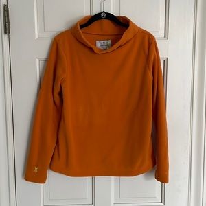 Dudley Stephens Boatneck Greenpoint Fleece Top Orange Pumpkin - Size M